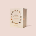 Our Little Library Vol. 1 boxed set standing upright, showing the illustrated cover and five book spines