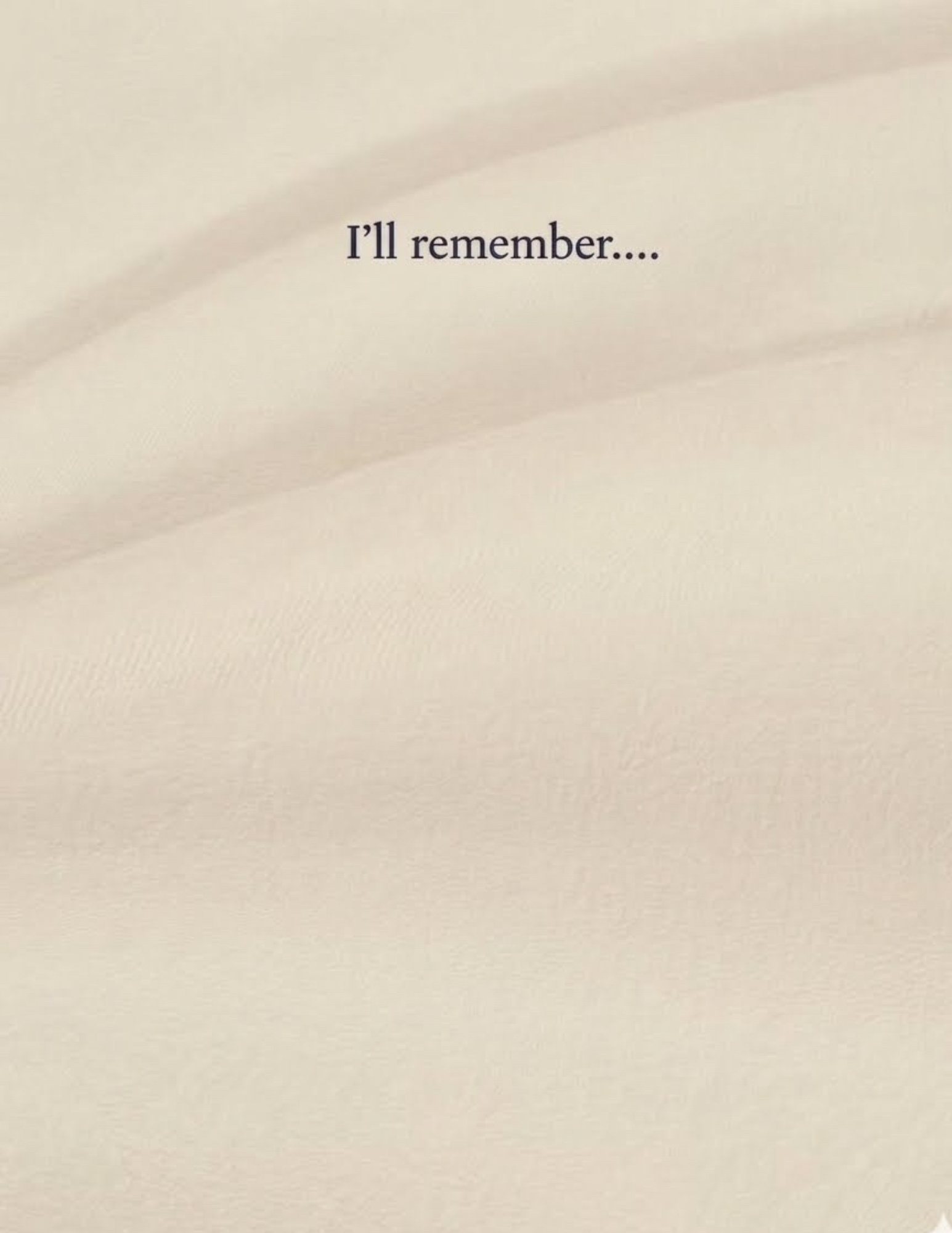 I’ll Remember…™ A Memory Journal
